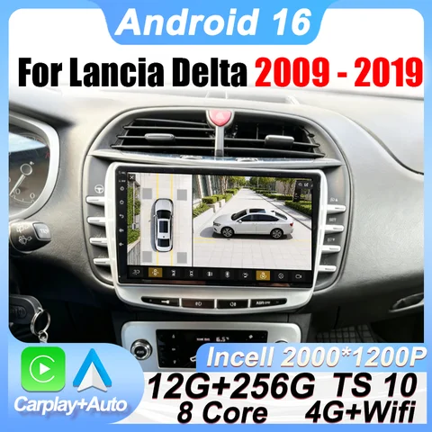 Car Multimedia Video Player Android 16 For Lancia Delta 2009 - 2019  Stereo Head Unit Bluetooth Auto Carplay Navigation GPS Wifi