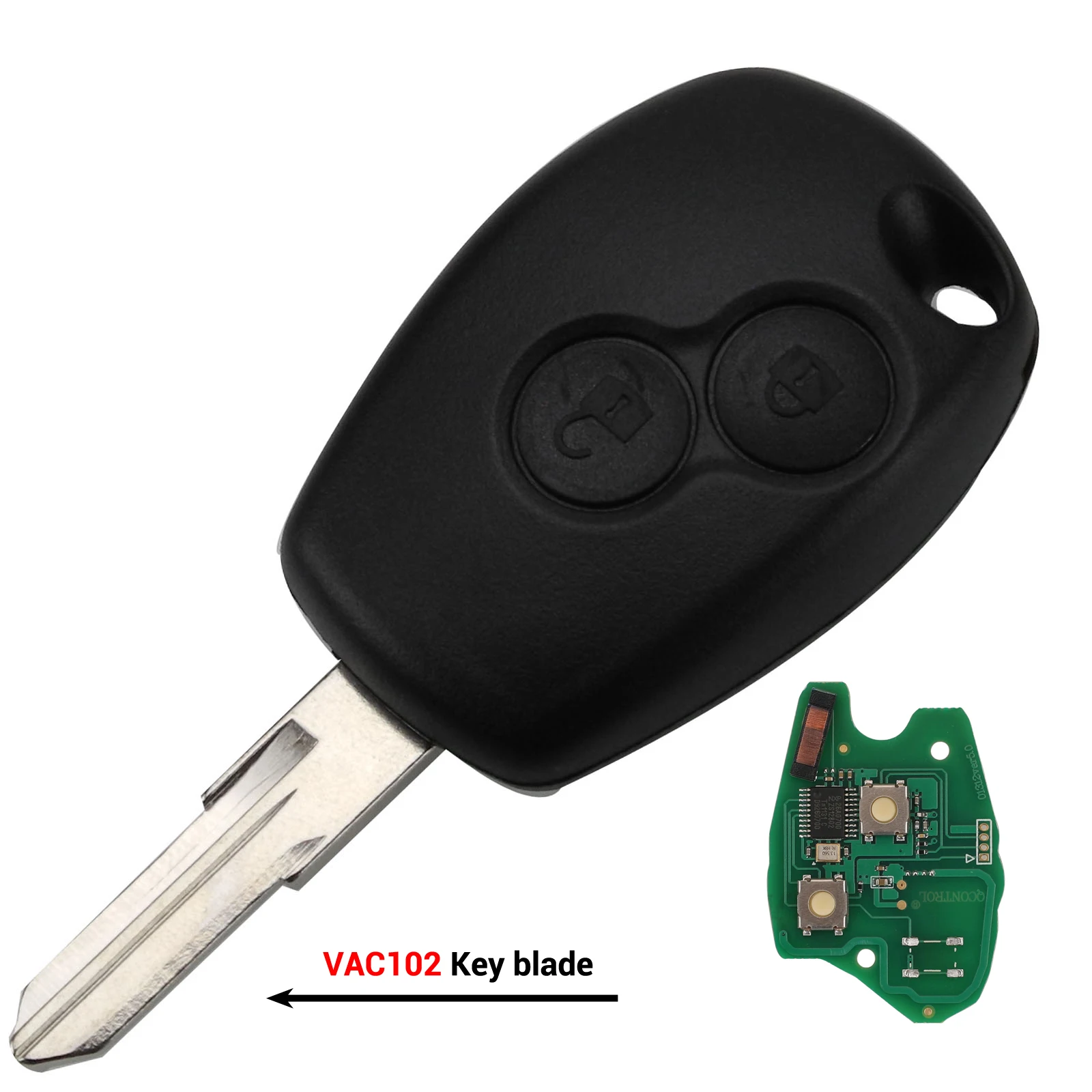 Jingyuqin 2 Tasten Remote Key Für Renault Duster Modus Clio 3 Twingo DACIA Logan Sandero Kangoo 433 MHz PCF7947/7946/4A Chip