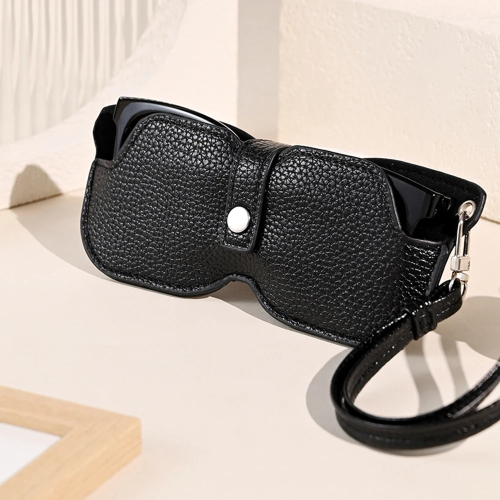 Tas Kacamata Pola Lengkeng Kantong Kacamata Hitam Kantong Kacamata Kotak Kacamata Portabel untuk Pria untuk Wanita Aksesori Fashion