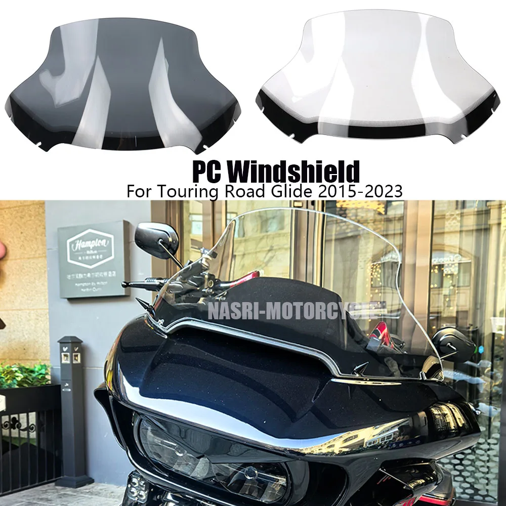 2015-2023 For Harley Touring Road Glide Tall Windshields Case Motorcycle Upper Windscreen Wind Deflector Fairing Cover