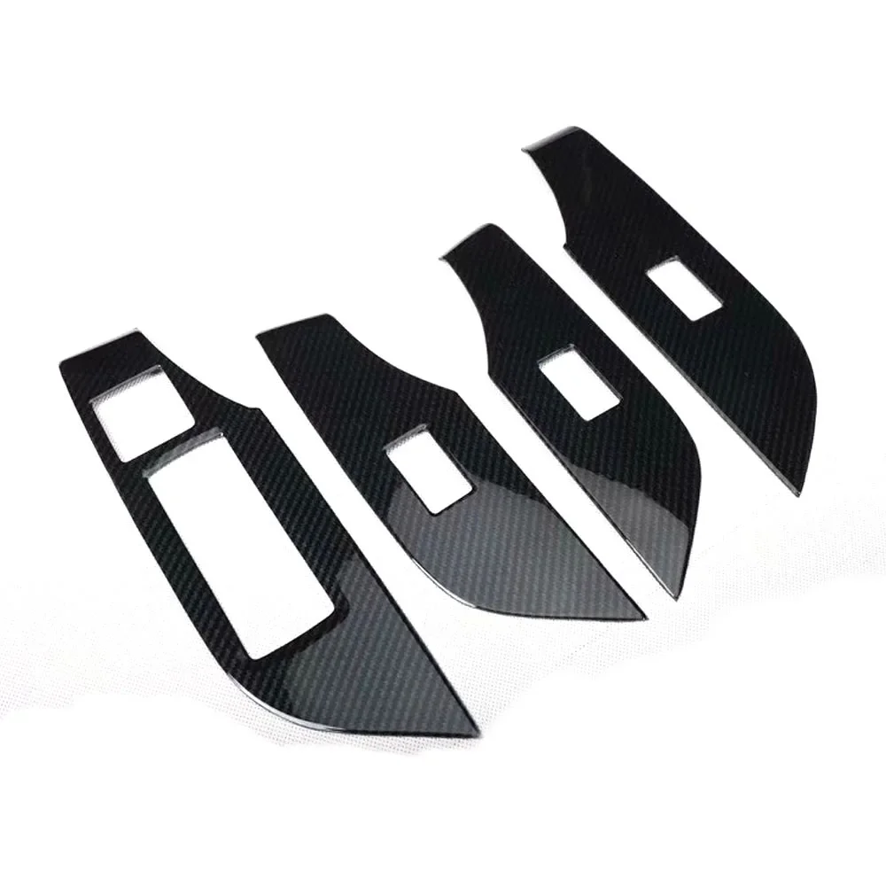 

For Toyota RAV4 2020 Car Door Armrest Window Lift Switch Panel Cover Trim Styling ABS Interior Molding Accessory 4pcs