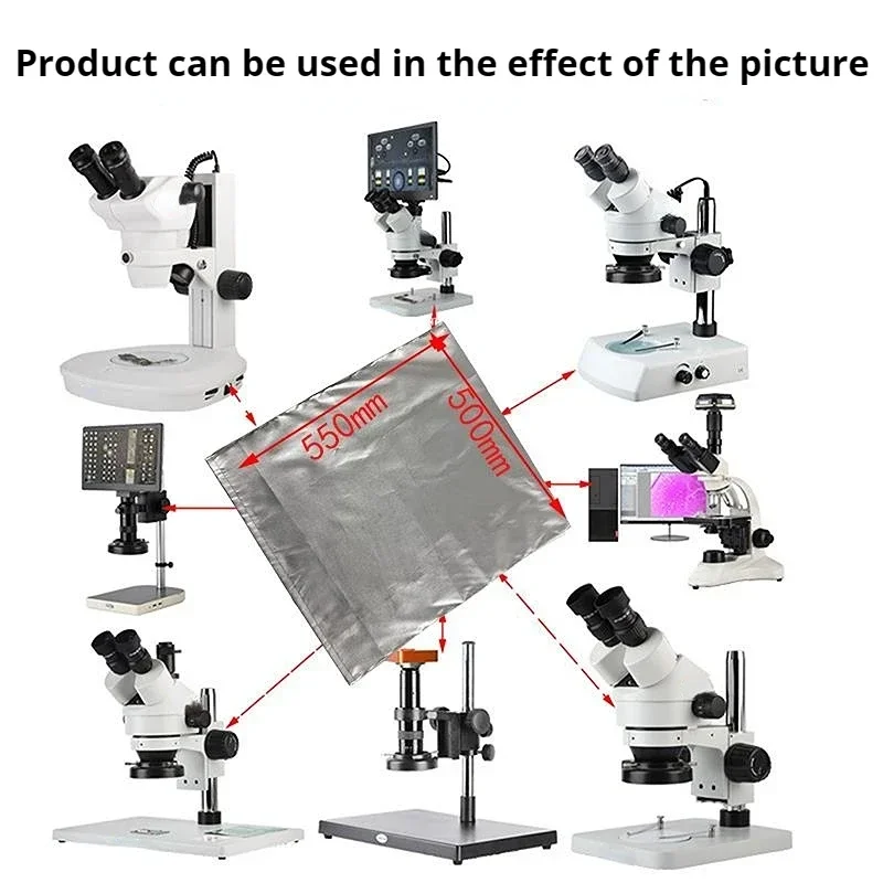 1PC Large Microscope Dust Cover Protective Lens Oxford Fabric Dust Cover Moisture-Proof Shade for Laboratory
