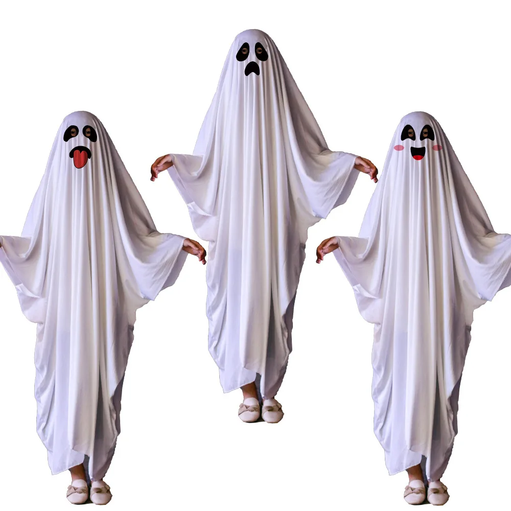 

Halloween Ghost Costume - Complete Party Outfit with Spooky Props, Scary Clothing Set for Cosplay Events