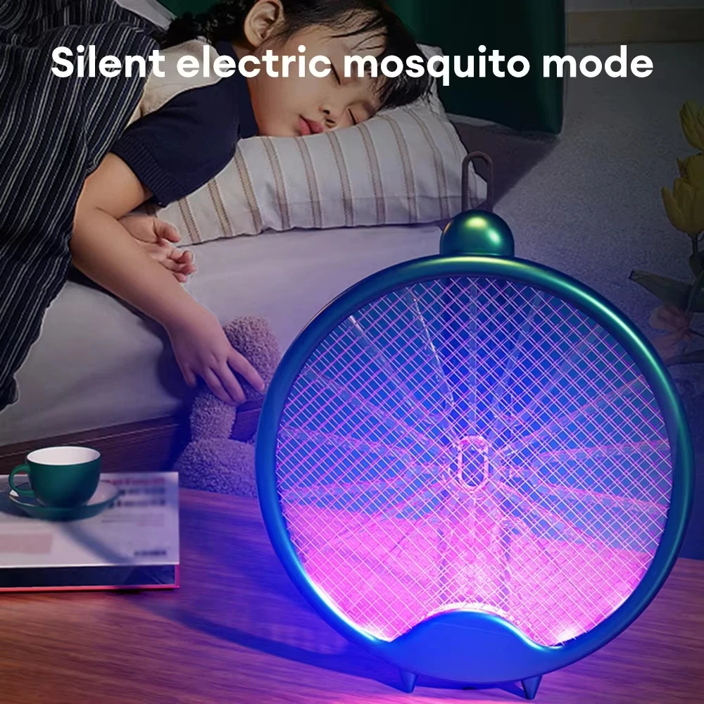 3000V Electric Mosquito Racket Mosquito Killer Lamp USB Rechargeable Foldable Mosquito Swatter Fly Swatter Mosquito Trap