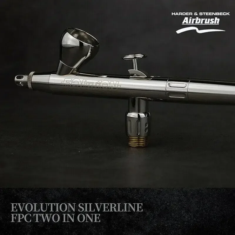 HARDER & STEENBECK 126103 EVOLUTION SILVERLINE FPC 2 in 1 GRAVITY FEED AIRBRUSH