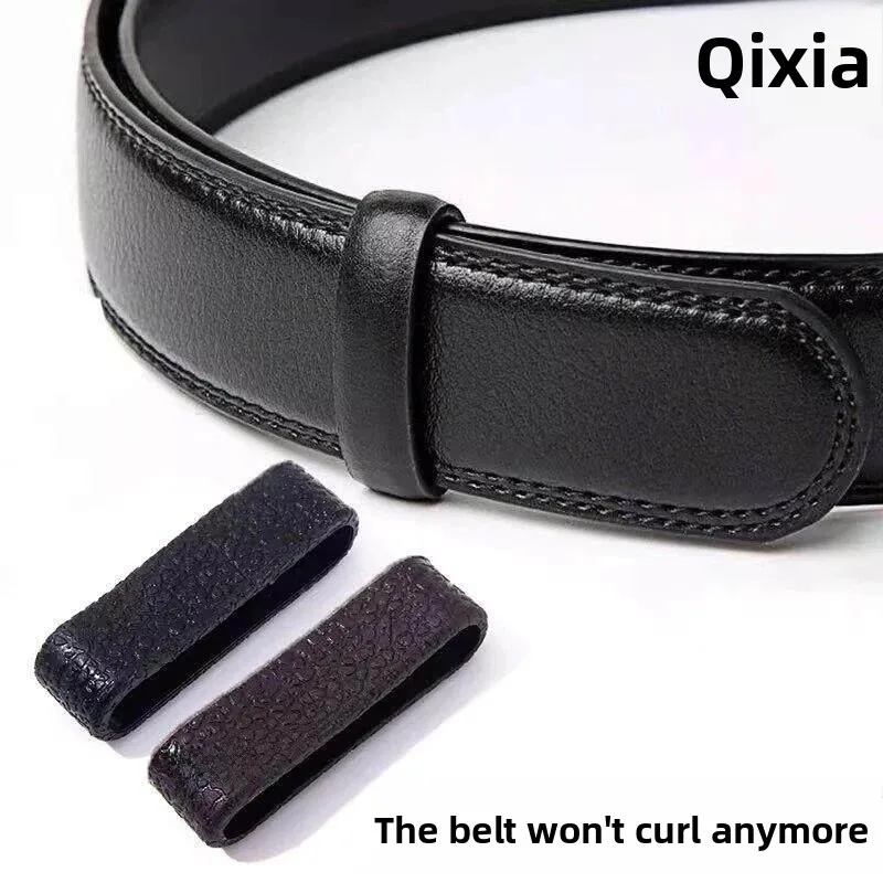 Black Simple Belt Buckle for Men Leather Ring Buckle Accessories Pants Belt Fixed High End Ring Tail Fixed Circle Belt Buckle
