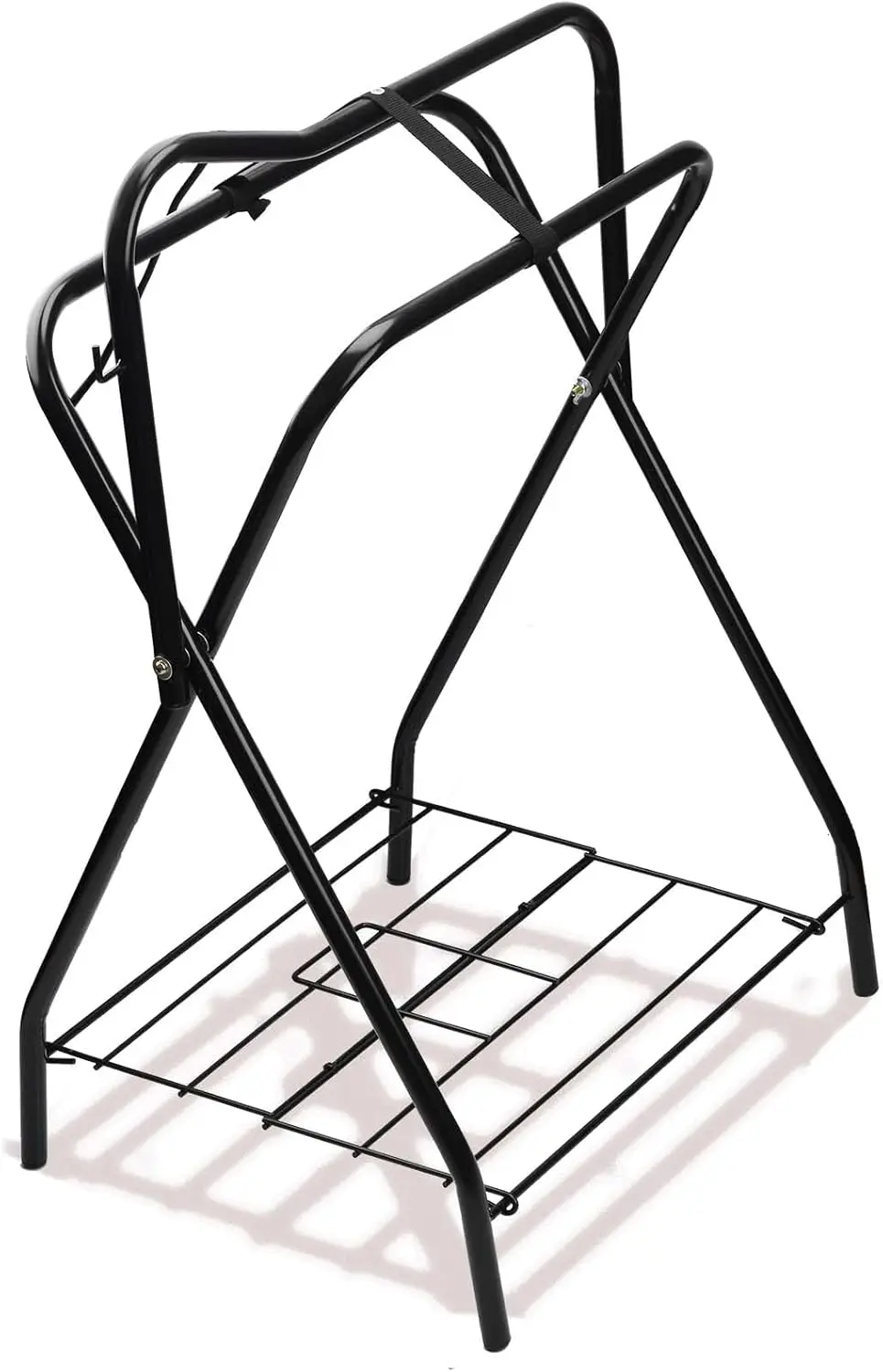 

Portable Folding Horse Saddle Stand for English and Western Saddles, 28x19x37.5 Inches, Black