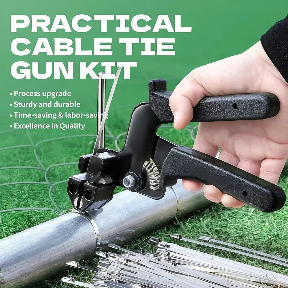 

Stainless Steel Cable Tie Gun Self Locking Metal Banding Tool for Nylon Plastic Steel Ties Fastening Cutting Cable tie pliers