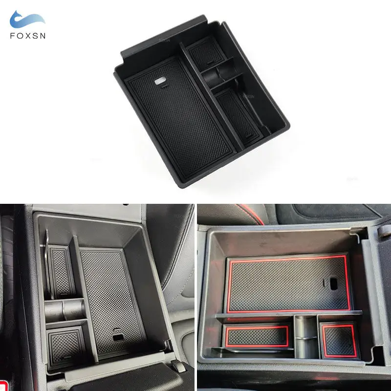 LHD لشركة هيونداي توكسون NX4 2022 المحدودة والهجينة سيارة مركز وحدة التحكم تستيفها Tiyding مسند الذراع صندوق تخزين غطاء الحاويات المنظم #3