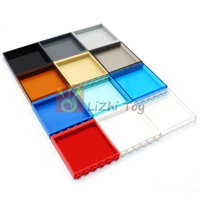 30pcs MOC Brick 59349 Panel 1x6x5 Window DIY Enlighten Building Block Bricks Compatible with Assembles Architecture Construction