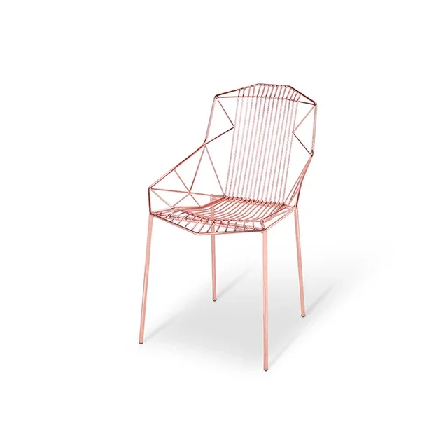 manufacturers modern white side lucy chair steel metal dining mesh wire chairs