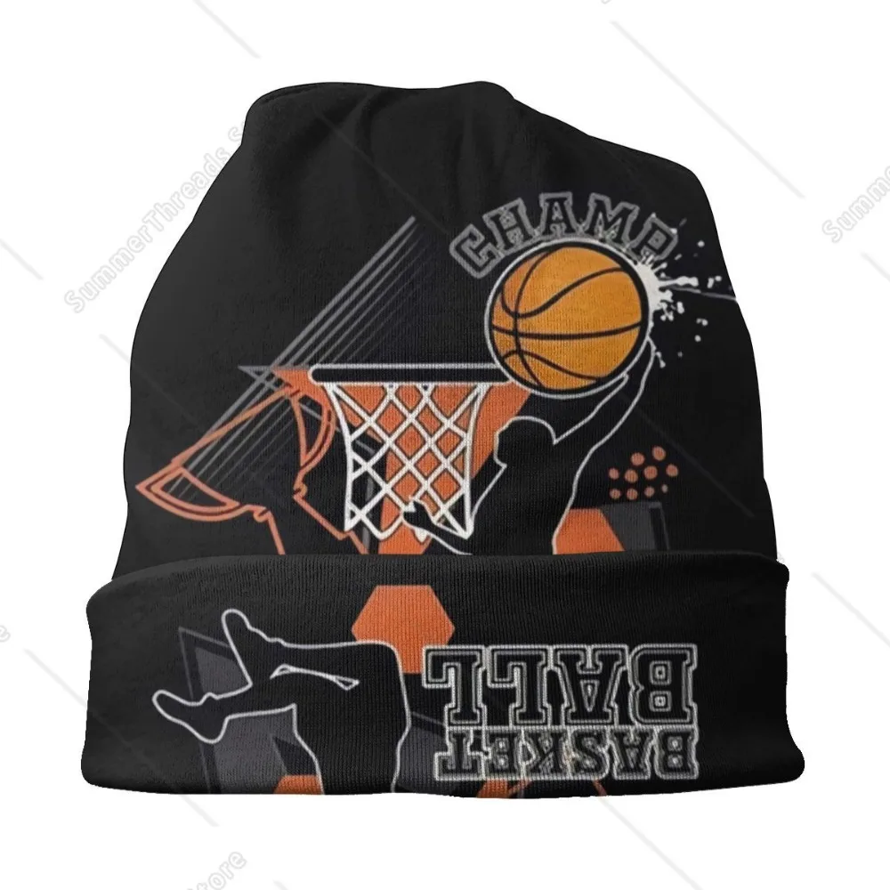 كرة السلة النقاط قبعات بيني مستديرة للرجال النساء للجنسين الاتجاه الشتاء الدافئة متماسكة قبعة الكبار الثقافة البدنية بونيه القبعات #3