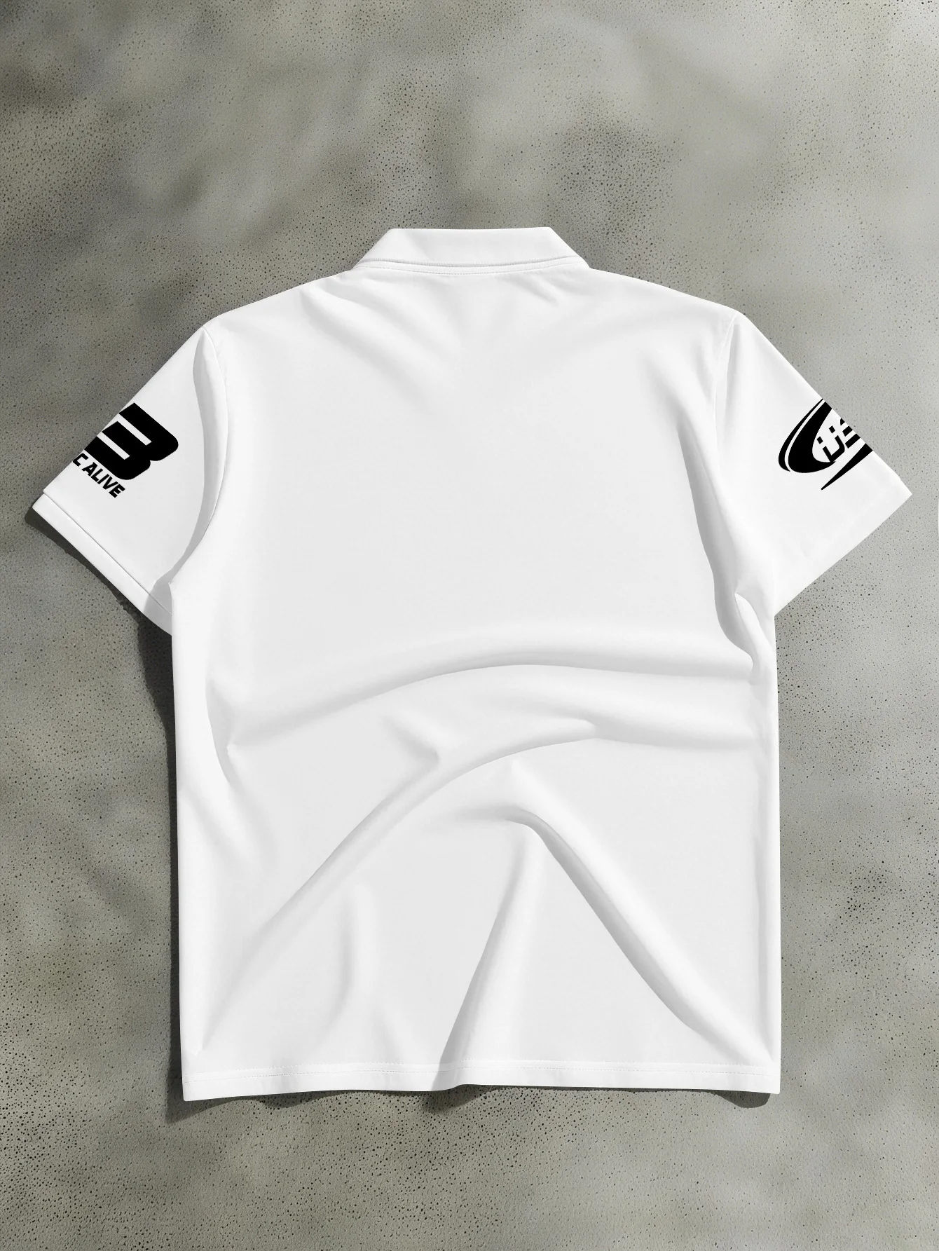 Men Vintage CA Challenge USA Logo Number 23 Keep Clase Sleeve Print White Short Sleeve Polo Shirt S-XXL