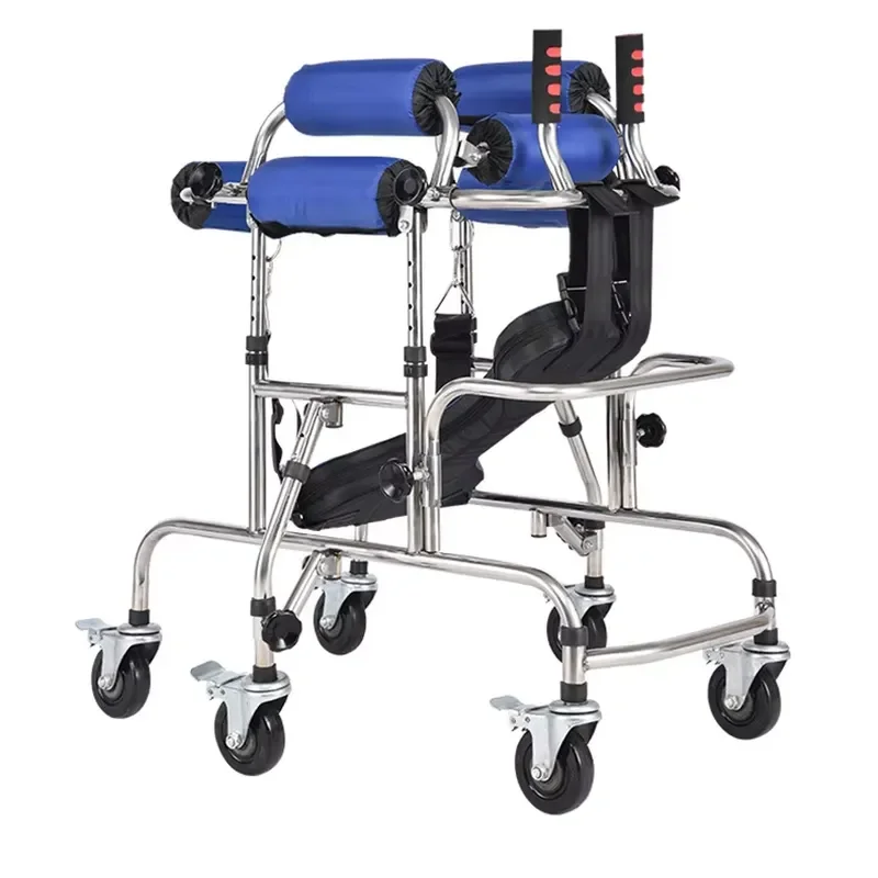 Wholesale Factory Price Aluminum Alloy Height Adjustable Baby Walker for Disabled Children Rehabilitation Essential Goods