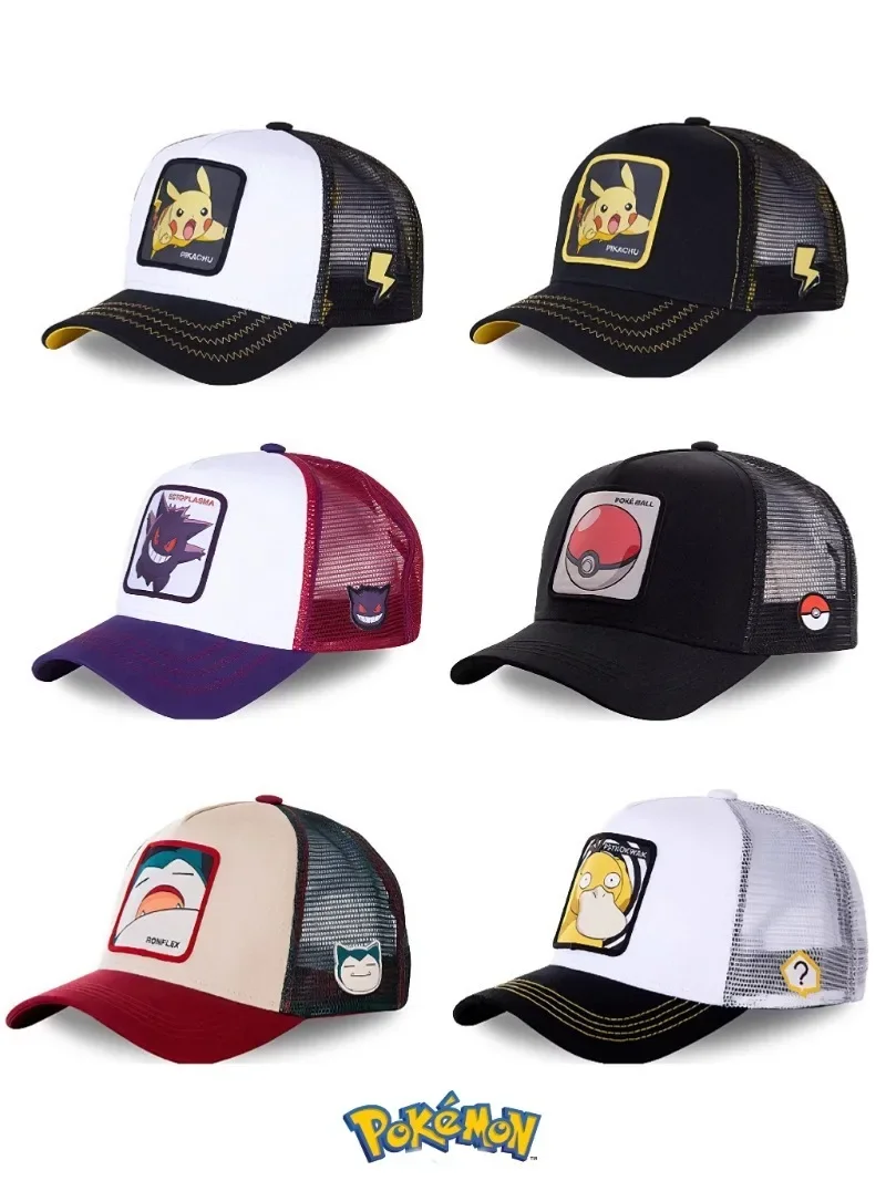 

Pokémon Anime Baseball Caps Cute Cosplay Decorations Kawaii Pikachu Gengar Kirby Cartoon Hats Clothing Accessories Gifts