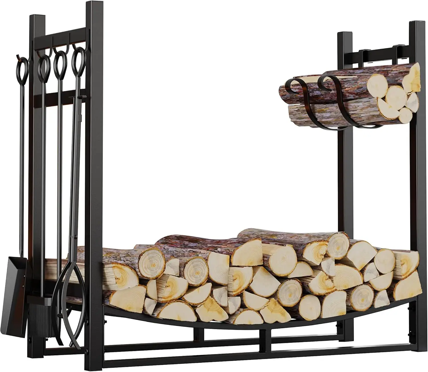 

Indoor and outdoor firewood rack, wrought iron log storage