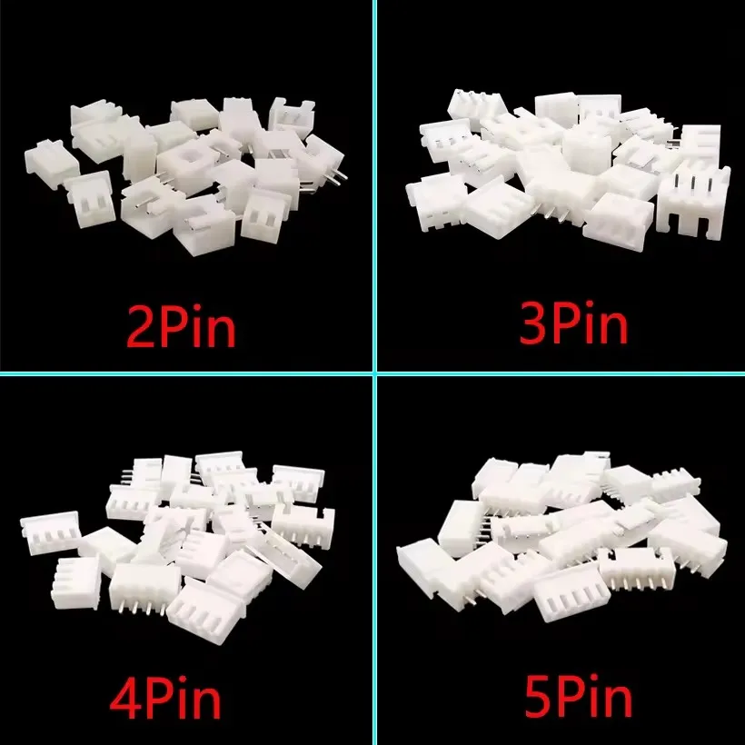 

100Pcs JST XH2.54 2/3/4/5 Pin Terminals Plastic Shell Male Plug + Female Socket Wire Connector XH 2.54 2P 3P 4P 5P