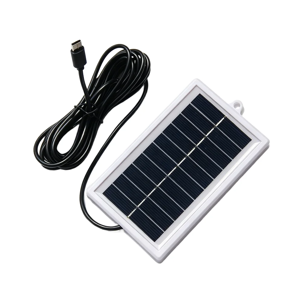 Monocrystalline For 3W Solar Panel Provides 5V Charging Power via USB-C Port for For 3.7V 5V Batteries in Outdoor Lighting
