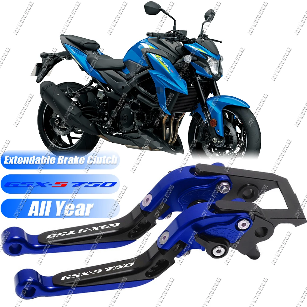 

For GSX-S750 gsx-s750 Motorcycle Accessories CNC Brake Clutch Levers Adjustable Extendable Handlebar Grips