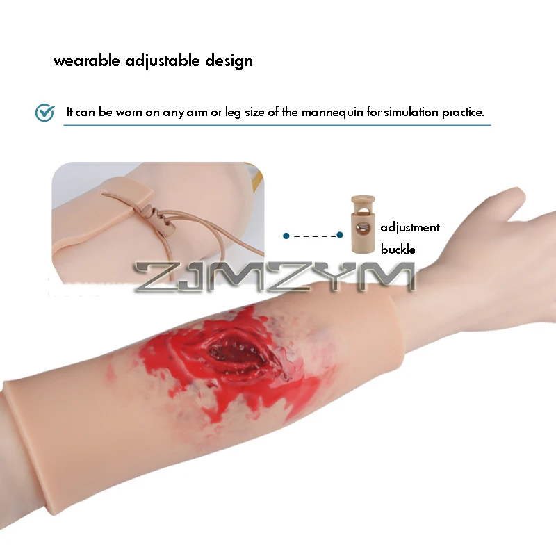 Silicone Trauma Simulated Wound Practice Module for Nurse Training & Schools Featuring Hemostasis & First-Aid Practice Manikins