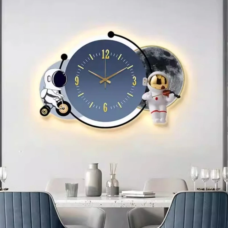 

Creativity Living Room Wall Clock Restaurant Clock Mural Watch Room Decorations Corridor LED Mute Quartz Clock Home Decor Items