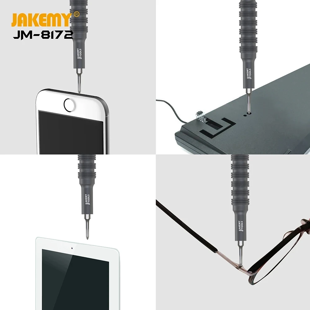 JAKEMY-Juego de destornilladores magnéticos de precisión, brocas Torx, destornillador para iPhone, ordenador, teléfono móvil, Kit de herramientas de reparación de relojes