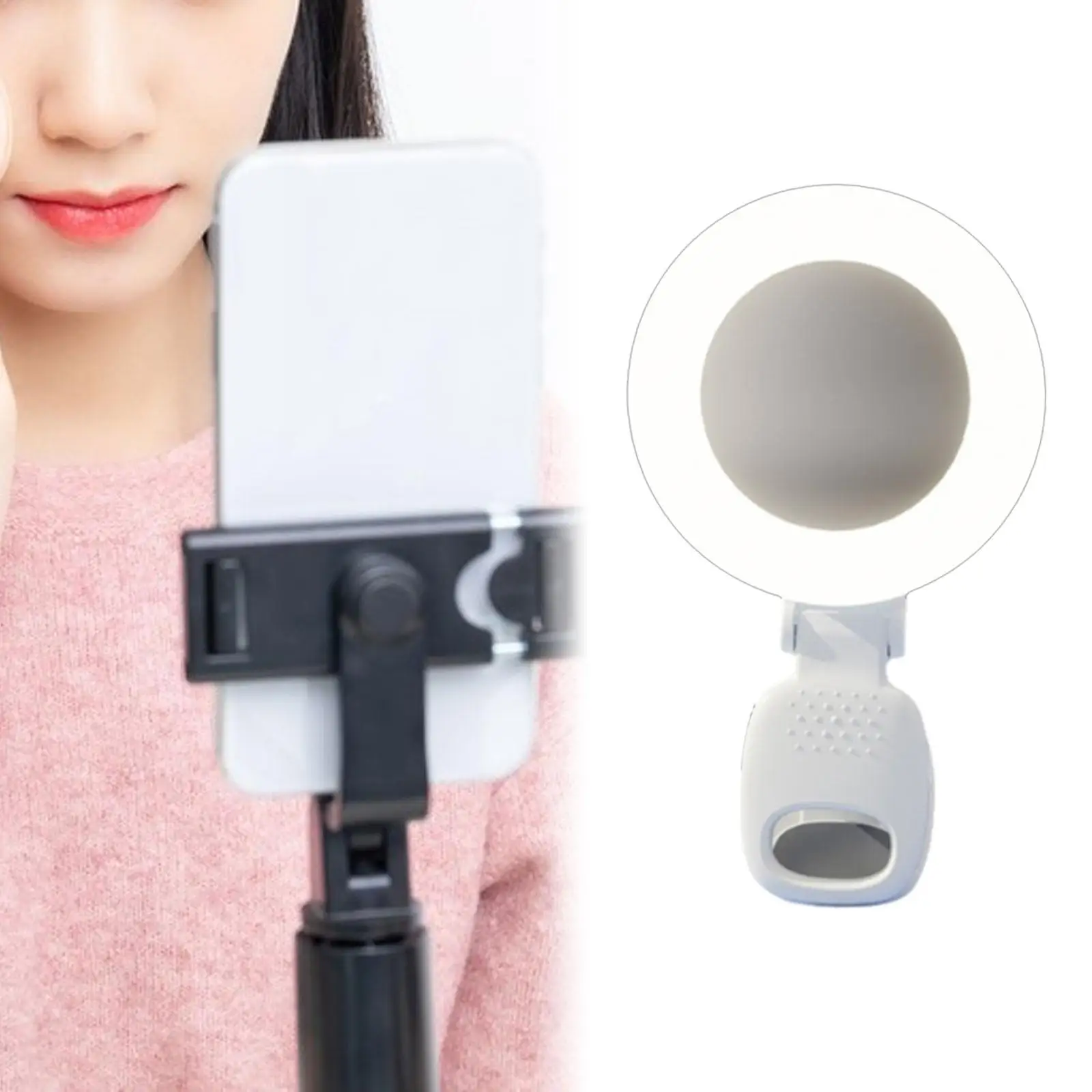 Video Photo Ring Light Multifunction Removable Compact Video Conference Light for Tablet Computer Live Broadcast Girls Streamers