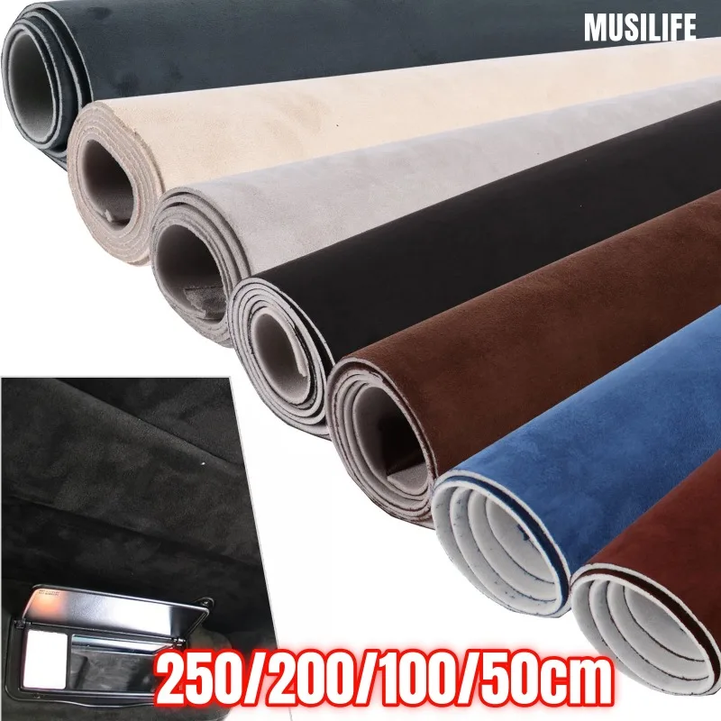 

Black Suede Headliner Fabric with Foam Backing Material for Automotive Suede Leather Fabric for Car Roof Replacement/Repair/DIY