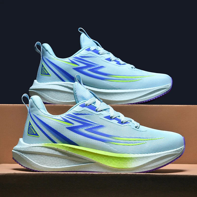 Designer Men Women Running Shoes Anti Slip Shock-Absorbing Carbon Fiber Board Professional Marathon Chunky Sports Casual Shoes