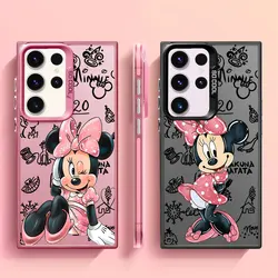 Disney Minnie Phone Case for Samsung Galaxy S24 Ultra S21 FE S23 Ultra S20 S20 FE Note 20 S22 Plus Soft Luxury Cover