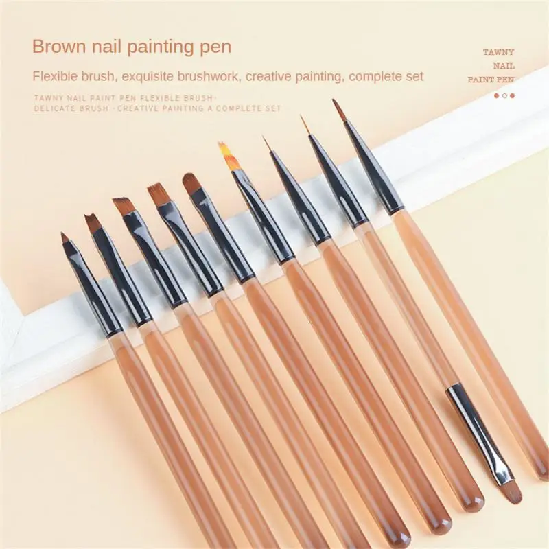 1PCS UV Gel Nail Brush Liner Painting Pen Manicure Acrylic Drawing Brush For Nail Art Design Nails Tip Display Painting Tool