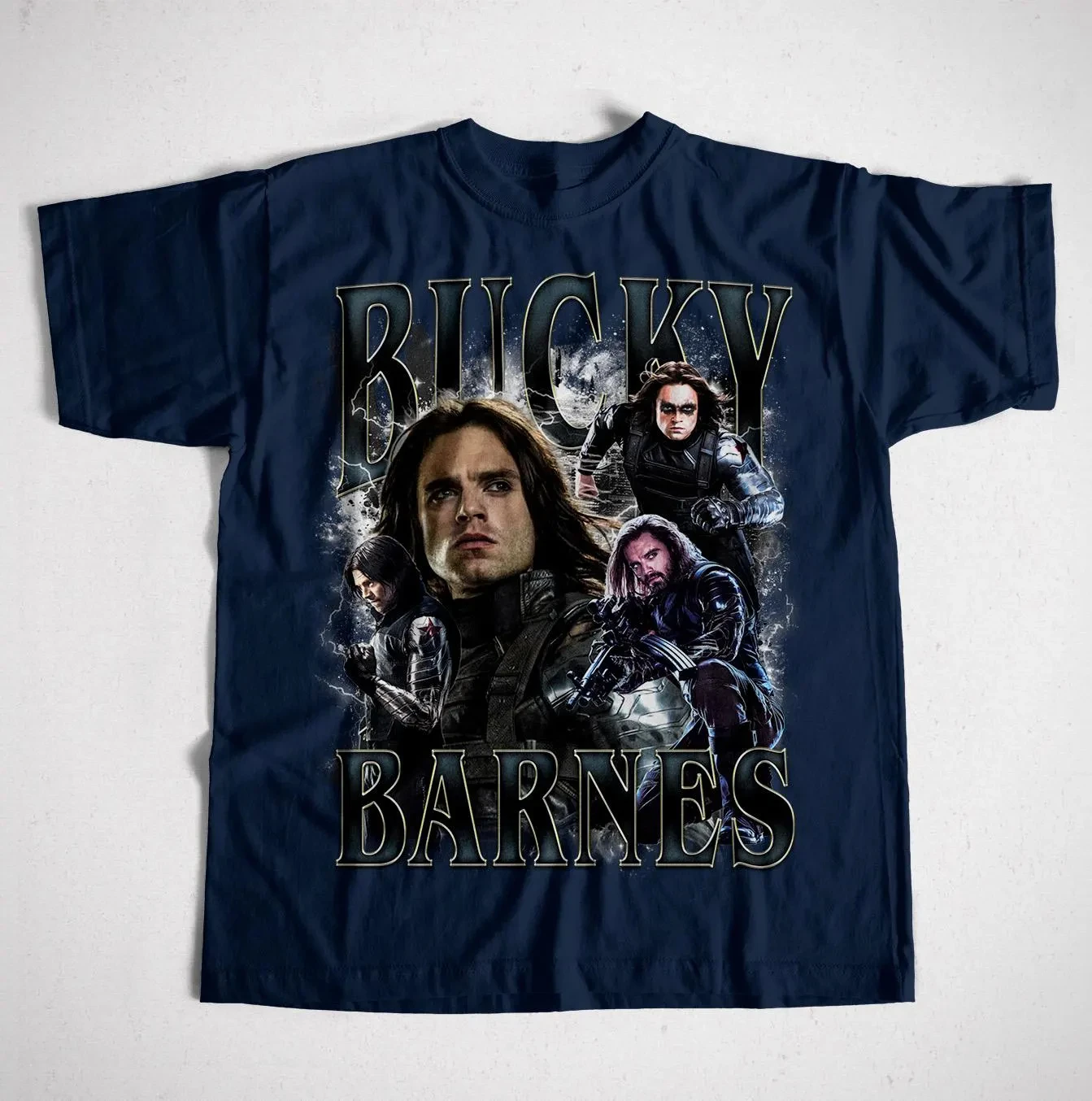 تي شيرت محدود باكي بارنز سيباستيان ستان فينتاج هدية للنساء والرجال للجنسين تي شيرت نمط أكشن هيرو تي شيرت