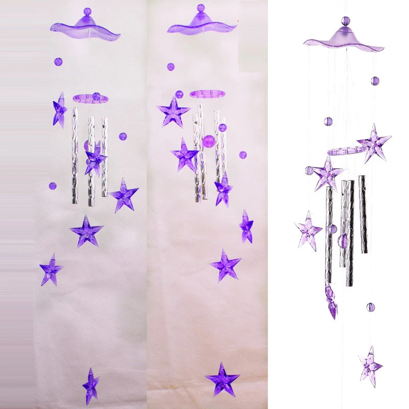 Cute Metal Tubes Bell Wind Chimes Garden Yard Hanging Home Decoration Wall Hanging Wind Chimes Metal Wind Bells Indoor Decor