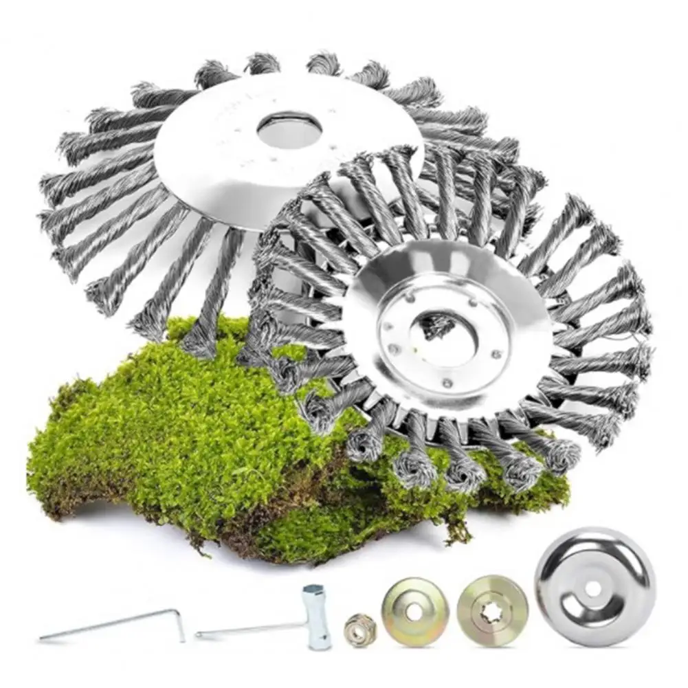 Weed Wacker Brush Blade Head Steel Wire Trimmer Head Replacement Brush Cutter Weed Wheel Blade Weed Eater Trimmer Head for Grass