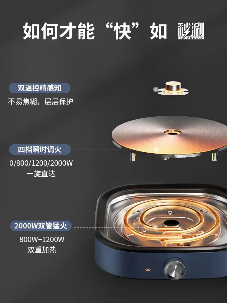 وعاء ساخن كهربائي من Joyoung، مقلاة كهربائية مقسمة متعددة الوظائف، طباخ كهربائي 6 لتر