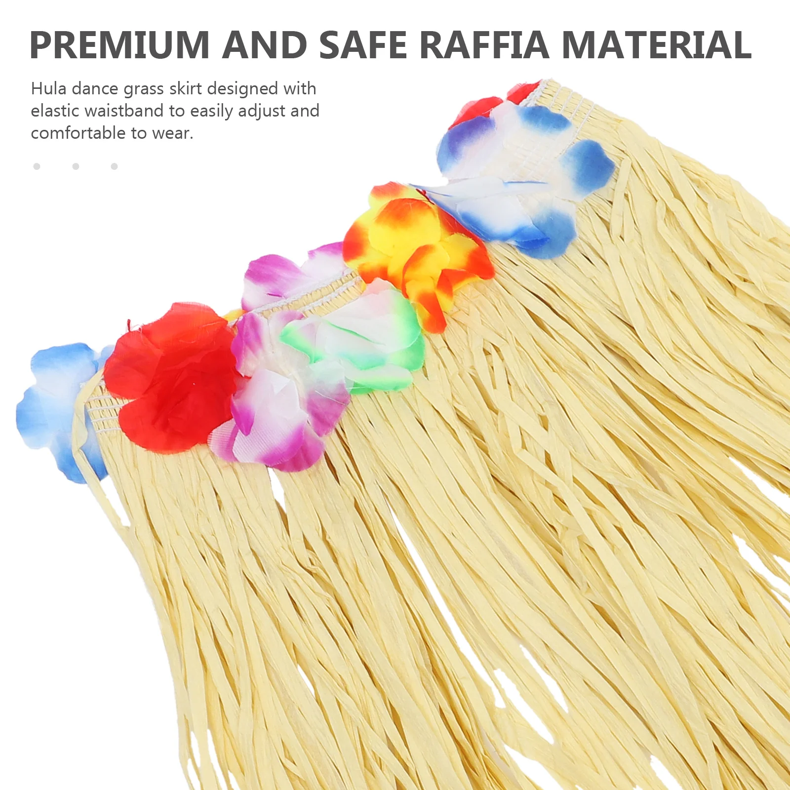 Hula saia premium material de ráfia cintura elástica festa havaiana traje decoração festival desempenho vestido hula saia