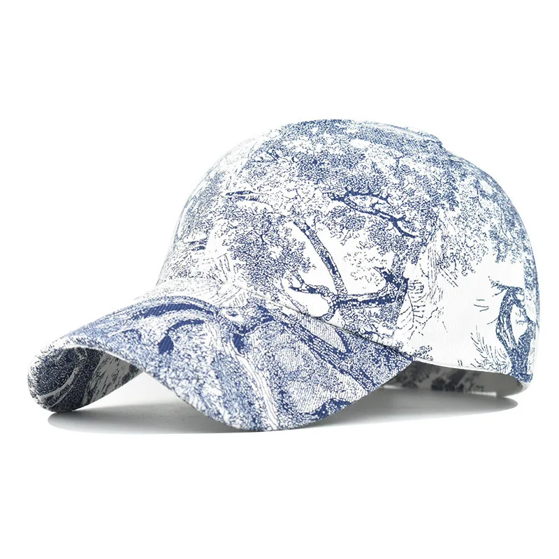 

Tie Dye Hat Chinese Style Versatile Printed Baseball Cap Trendy Unisex Trucker Cap