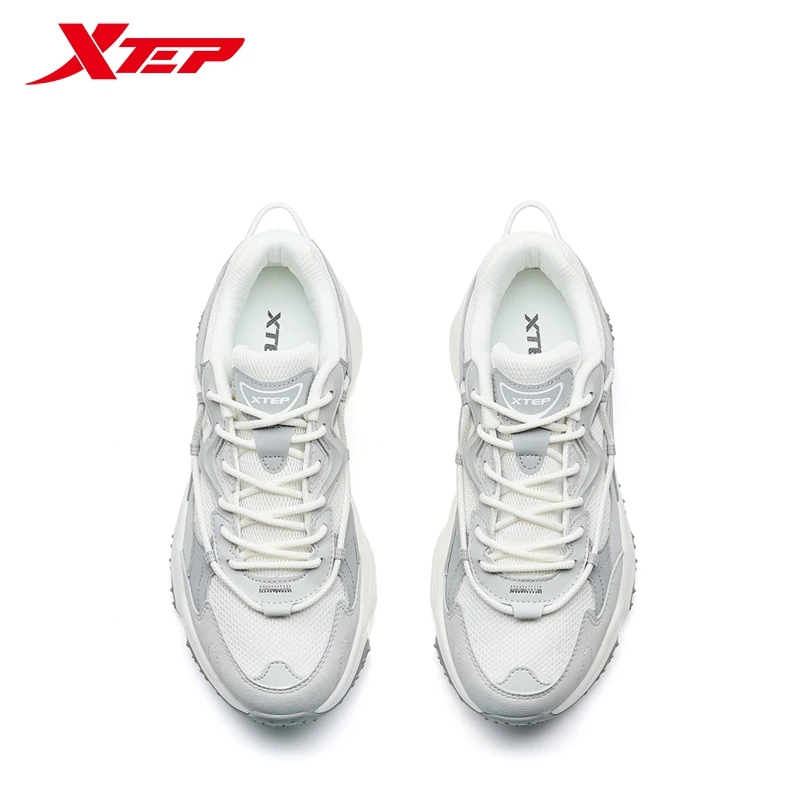 Xtep Volcano Women Casual Shoes 2025 Spring Comfortable Wrapping Lightweight Mesh Retro Urban Outdoor Sport Shoes 975118320052