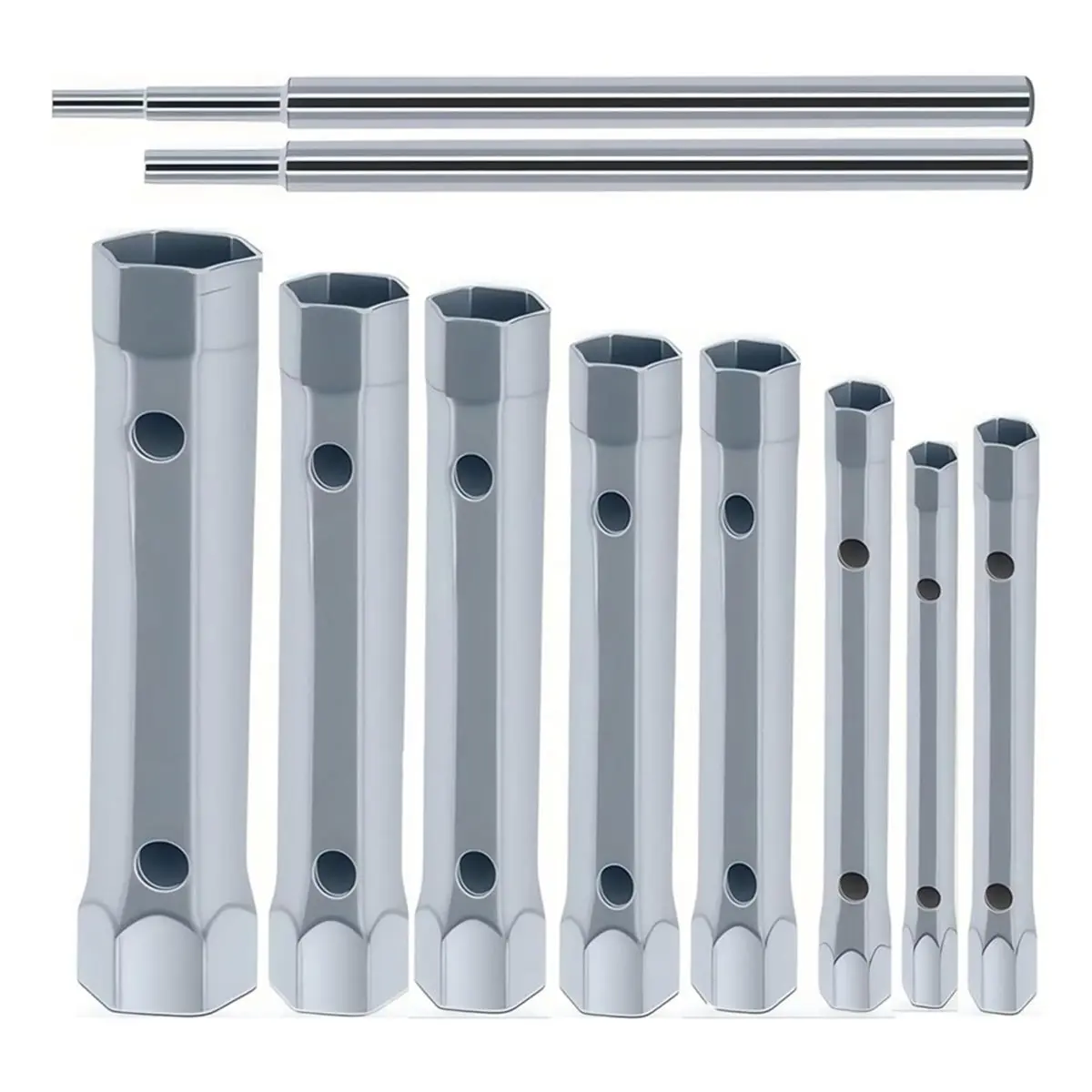 DT35BG 10Pcs Dual-Ended Shower Valve Socket Wrench Set Faucet Nut Removal Tool Plumbers Socket Set