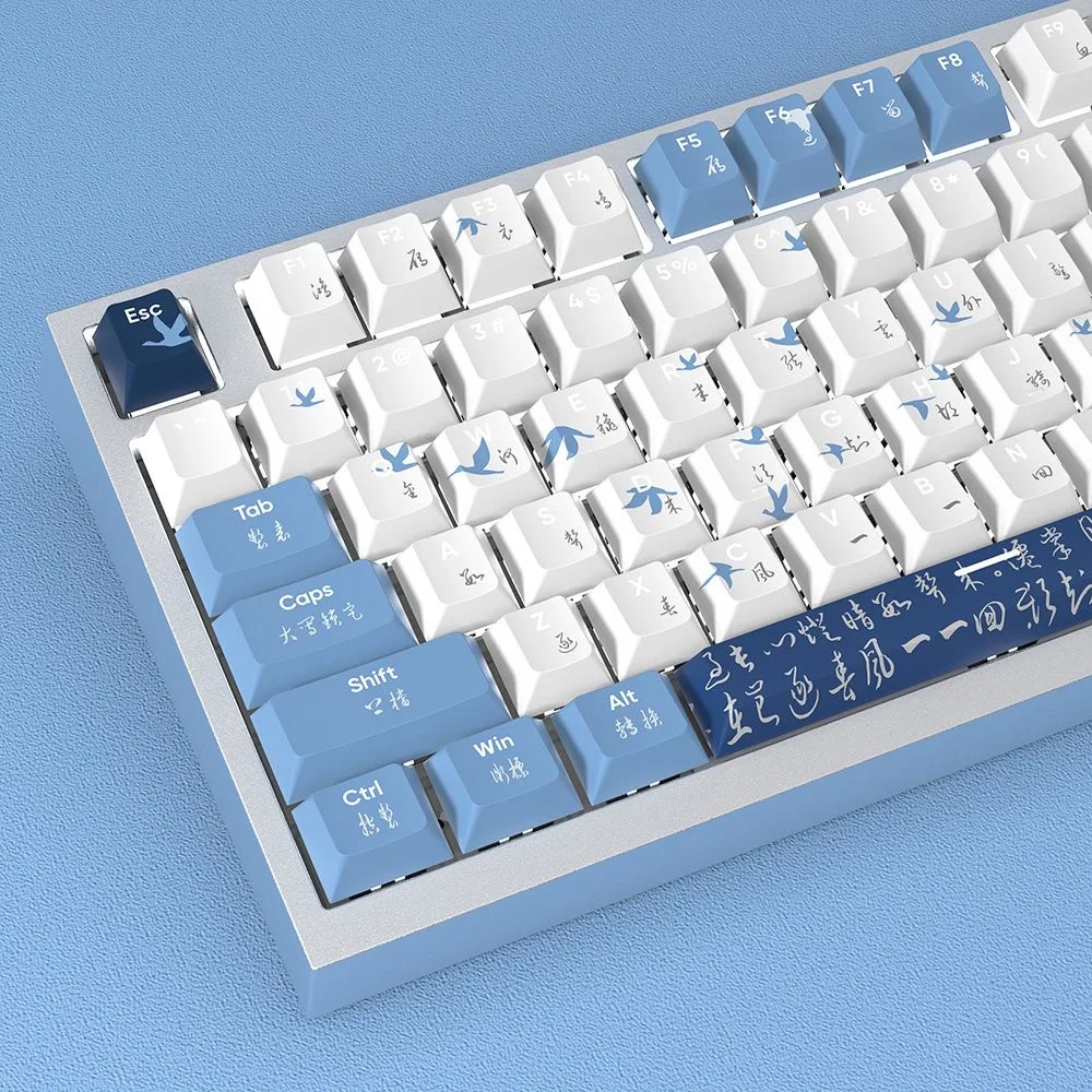 

135 set Keys Flying Bird Theme Keycaps Translucent Chreey PBT 5-side Dye Sublimation Mechanical Keyboard Keycap For MX Switch