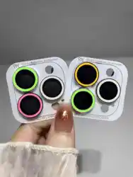 Luminous Ceramic Camera Protector Film For iPhone 13 14 12 11 15 Pro Max 14 Plus 12 13 mini Lens Ring Tempered Glass Glowing Cap
