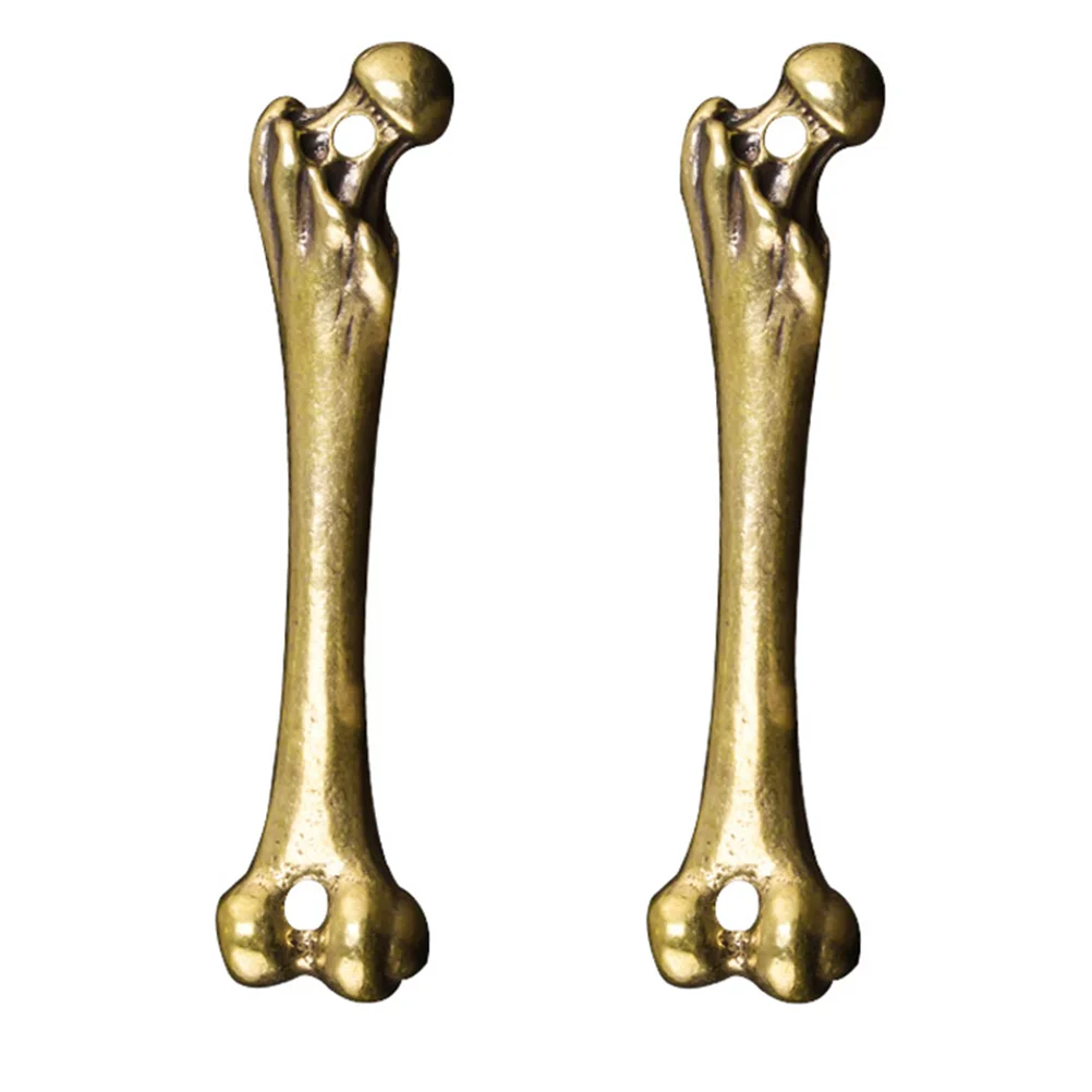 

Bone Pendant Hanging Ornament Brass Mini Keychain Decor Small Unique of The Lid