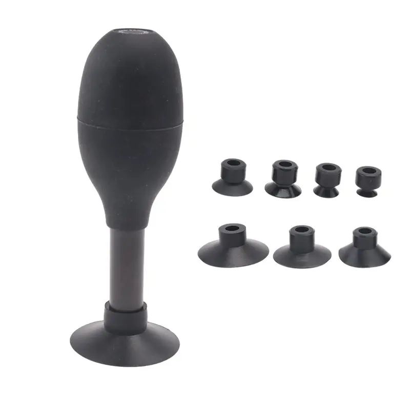New-Strong Suction Lens Puller Set 8-In-1 With 7 Interchangeable Suction Cups Strong Suction Manual Vacuum Suction Pen Lens Pull