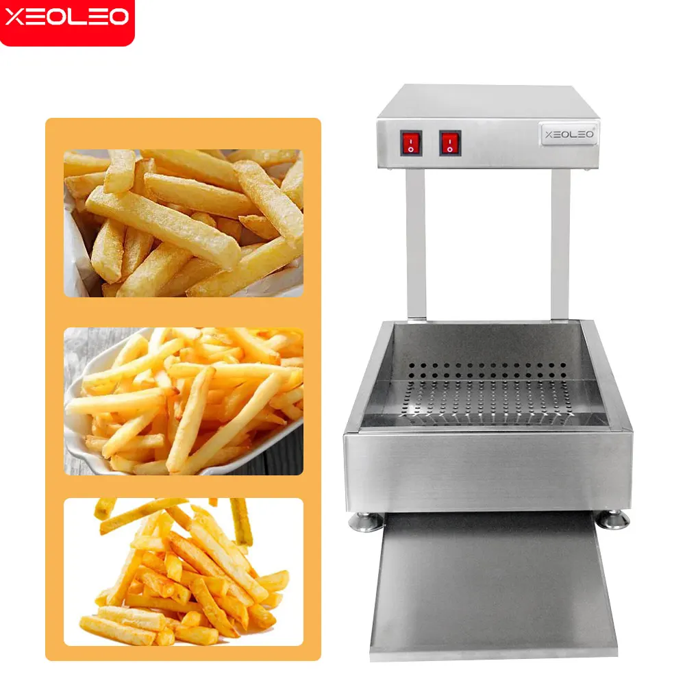 XEOLEO French Fries Warmer Churros Insulation Machine Stainless Steel Commercial Food Warmer Table Keep Warm Waffle/Cake/Donuts