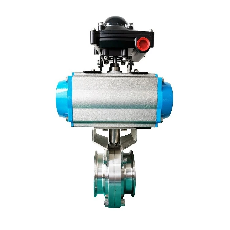 Customized 304 stainless steel pneumatic quick-loading butterfly valve sanitary grade 316 clamp chuck disc valve quick-opening