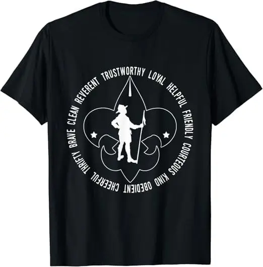 Scouting Law | Scouting Camping Outdoor Leader, Men, Women T-Shirt Black