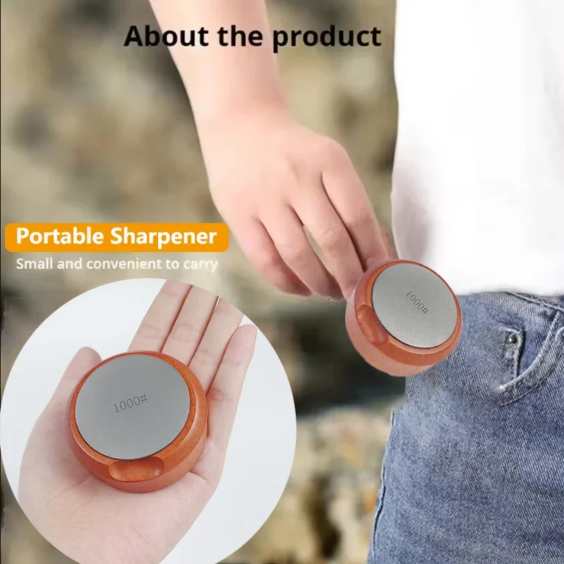 

1pc Portable Double Side Grindstone Professional Kitchen Sharpener for Pocket Folding Knife Sharpening Stone Sharpener Diamond