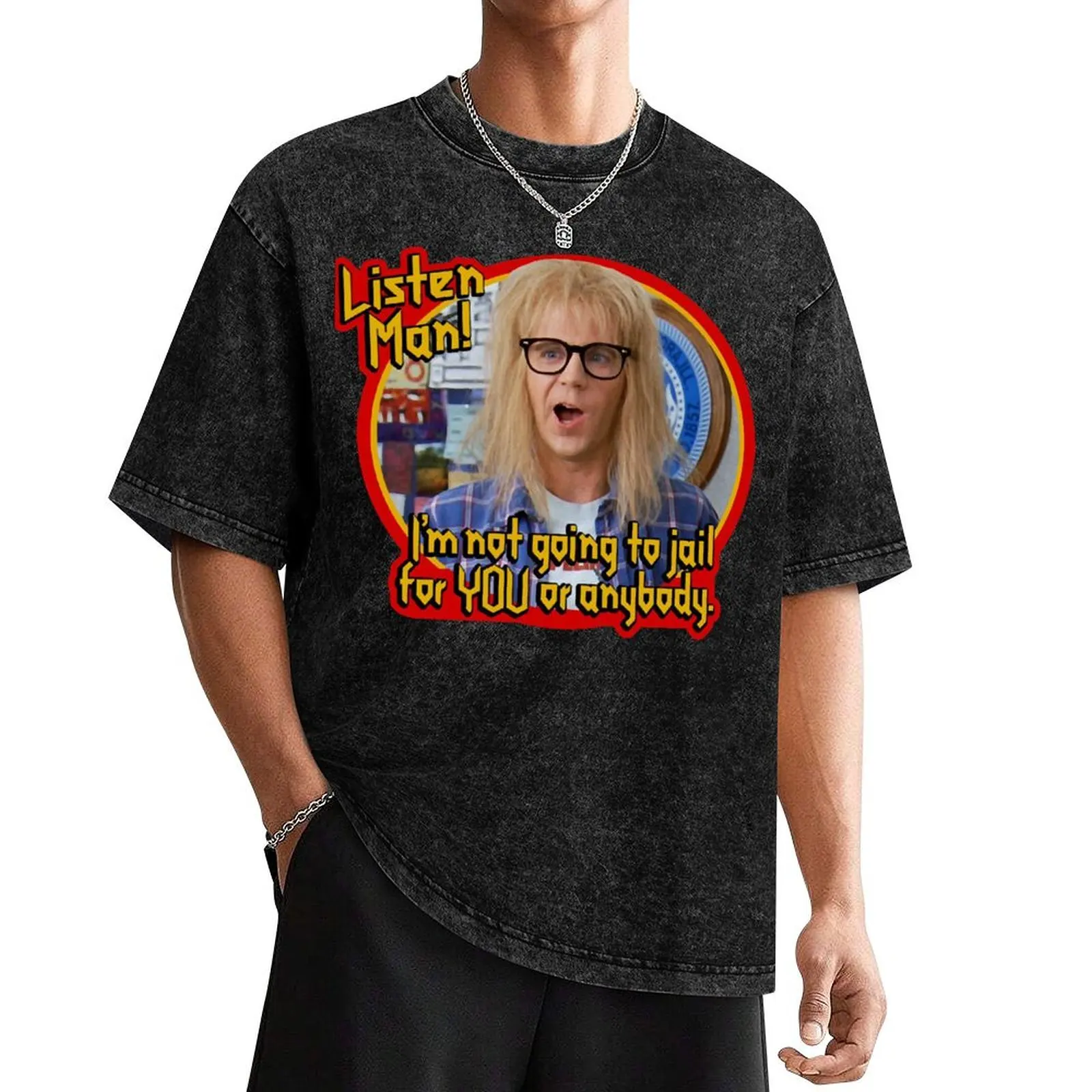 

Waynes World T-Shirt sublime sweat fashion shirts animal prinfor boys Men's clothing