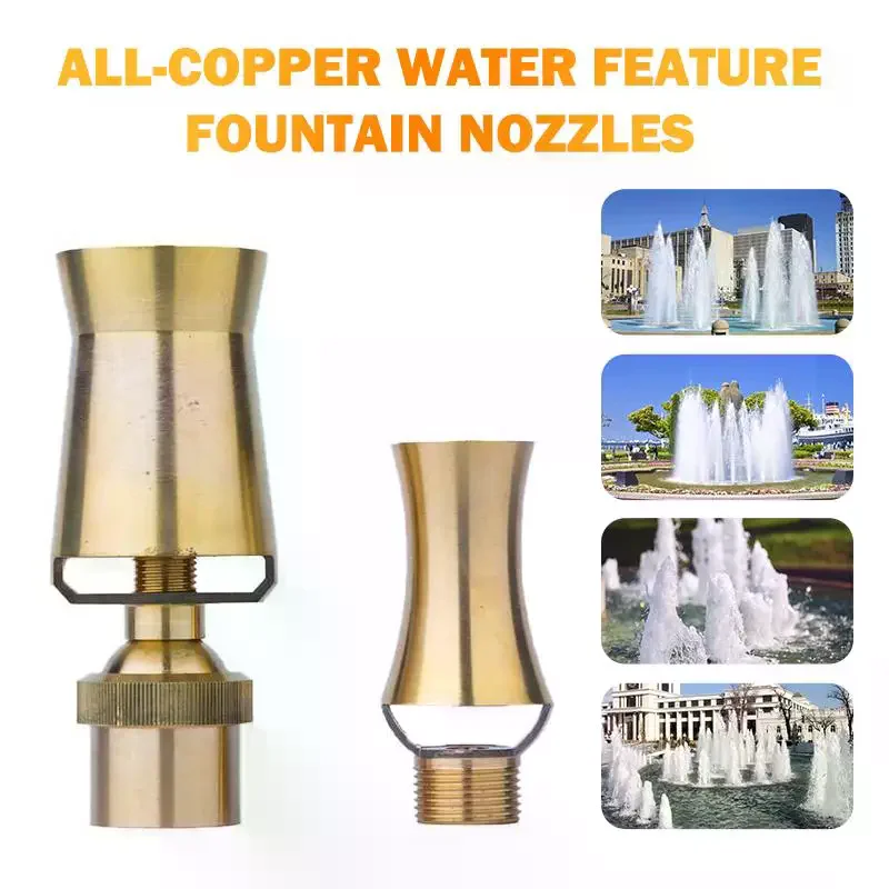 High Quality 1PCS Universal Cedar Tower Ice Fountain Brass Nozzle Adjustable Sprayer for Swimming Pool Fountains Outdoor