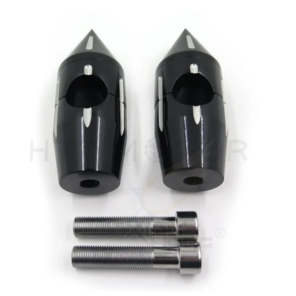 

1" Billet Spike HANDLEBAR RISERS For Harley Davidson Softail Dyna Sportster Custom Motorcycl Accessories BLACK
